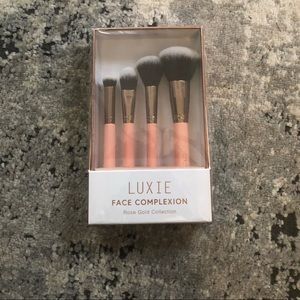 NWT Luxie Rose Gold Face Complexion Brush Set